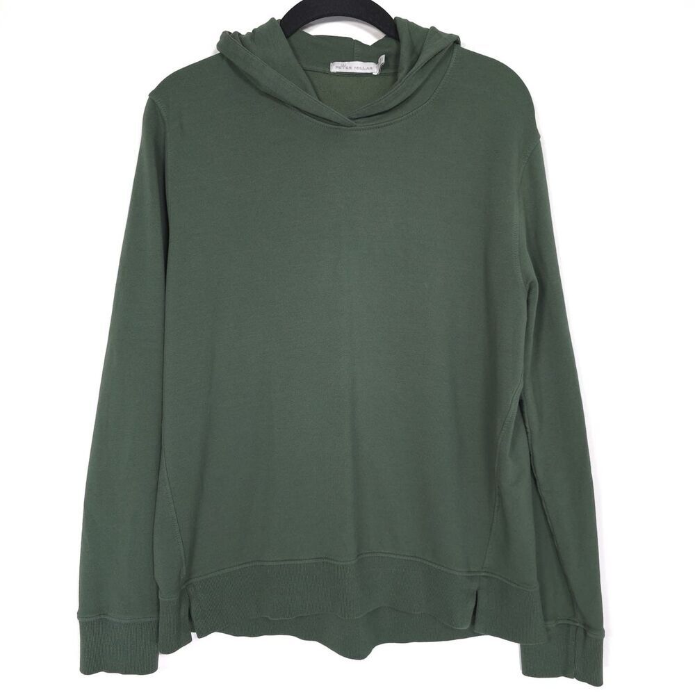 PETER MILLAR Women’s‎ MEDIUM Lava Wash Hoodie Pullover Green Stretch LA22CK45